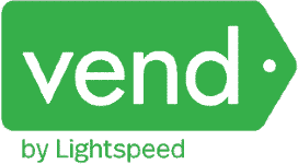 Vend由光速标志，链接到Vend主页在一个新的选项卡。