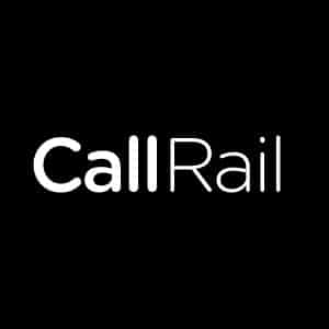 CallRail标志，在新选项卡中链接到CallRail主页。