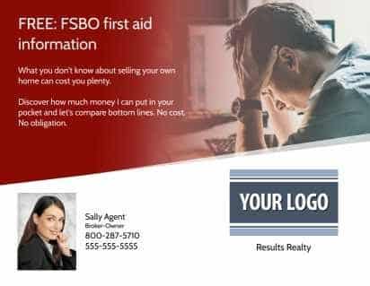 免费FSBO资源明信片的例子。