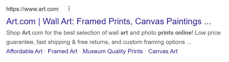 Art.com的谷歌搜索结果图像。