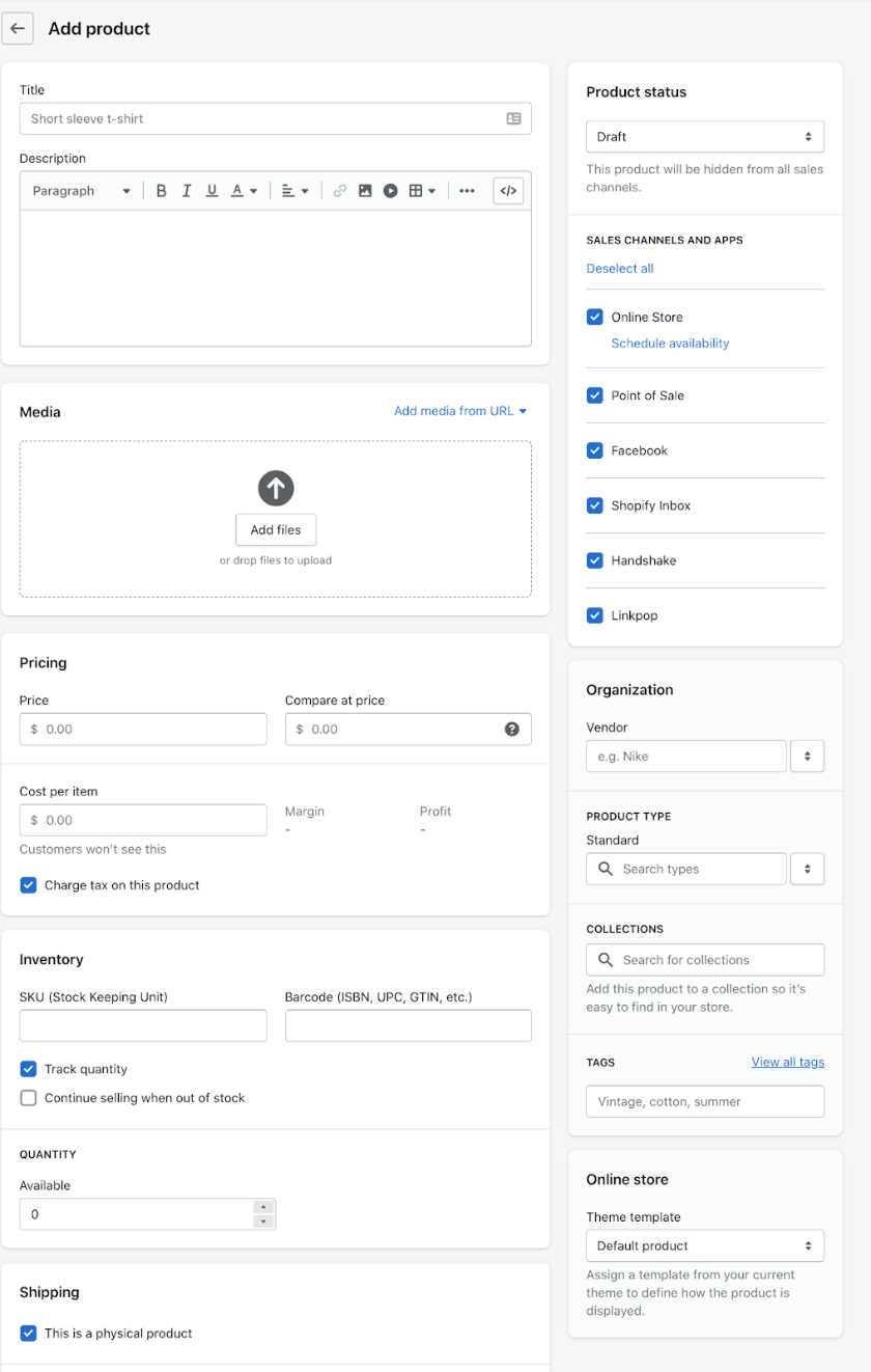 在商店里买了些产品。