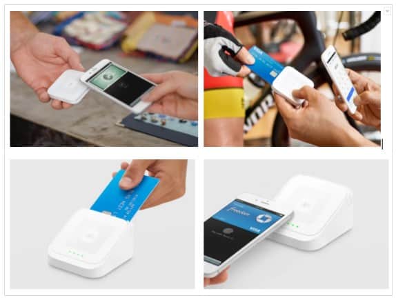 展示如何NFC读卡器可以使用在去或连接到一个方形支架。