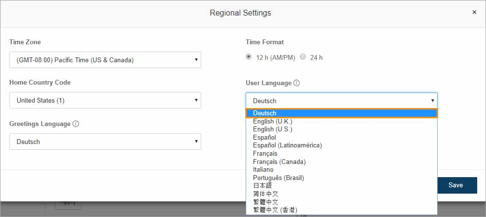 RingCentral全球员工在区域设置。