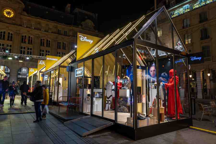 Open pop up shops at night.