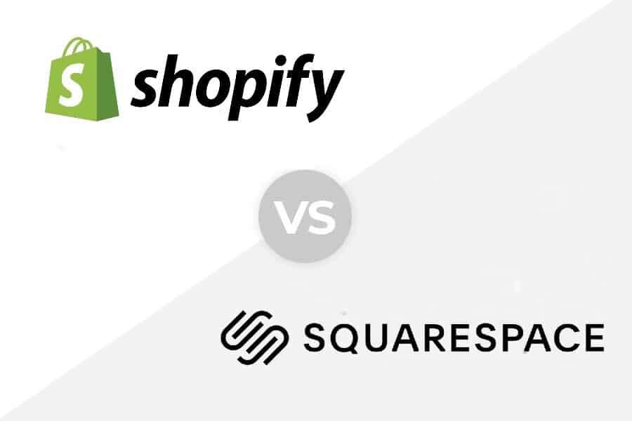 Shopify和Squarespace徽标