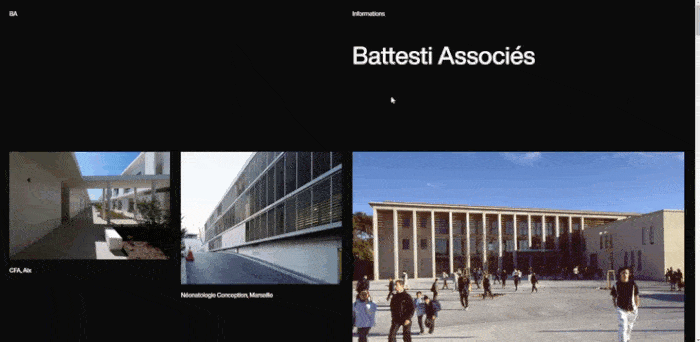 Battesti Associes建筑公司登陆页面