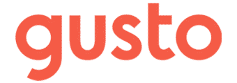 Gusto Logo，链接到Gusto主页。