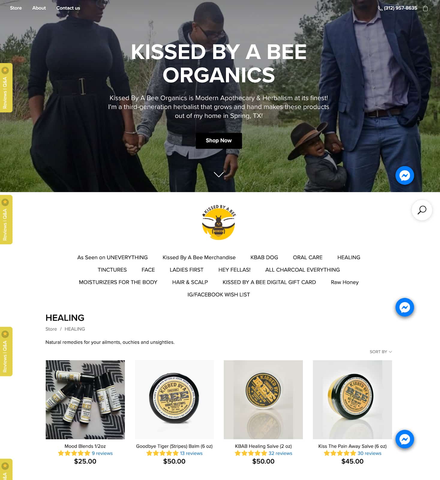 “蜜蜂之吻”网店。