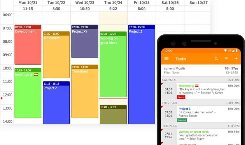 展示时间表如何让您计划时间和休息作为项目的一部分。