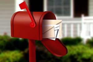 里面有邮件的红色邮箱