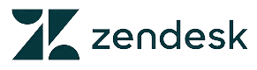 Zendesk的标志，链接到Zendesk的主页在一个新的选项卡。