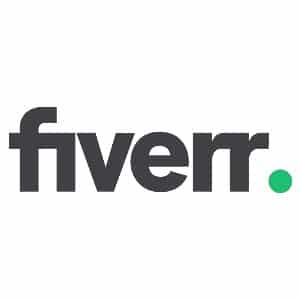 在新选项卡中链接到Fiverr主页的Fiverr徽标。