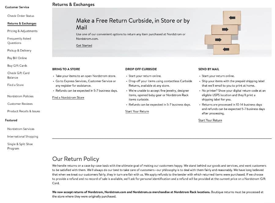 诺德斯特龙有一个强大和详细的零售和退款政策页面。乐鱼app官网下载入口