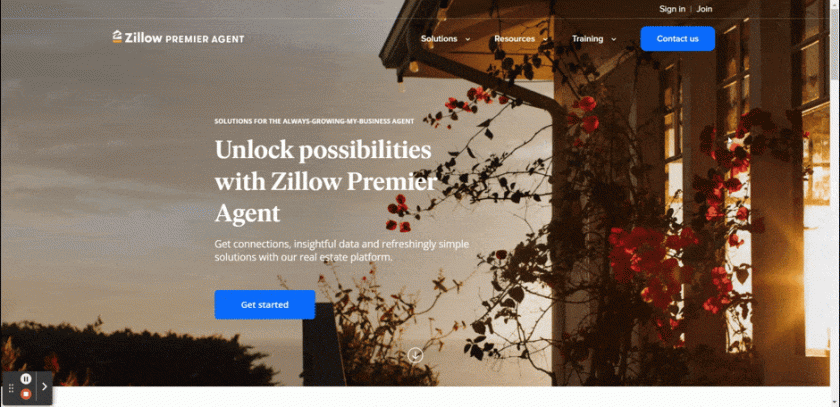 在Zillow Premier代理注册