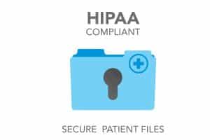 医疗文档安全的HIPAA符合性图标图形。