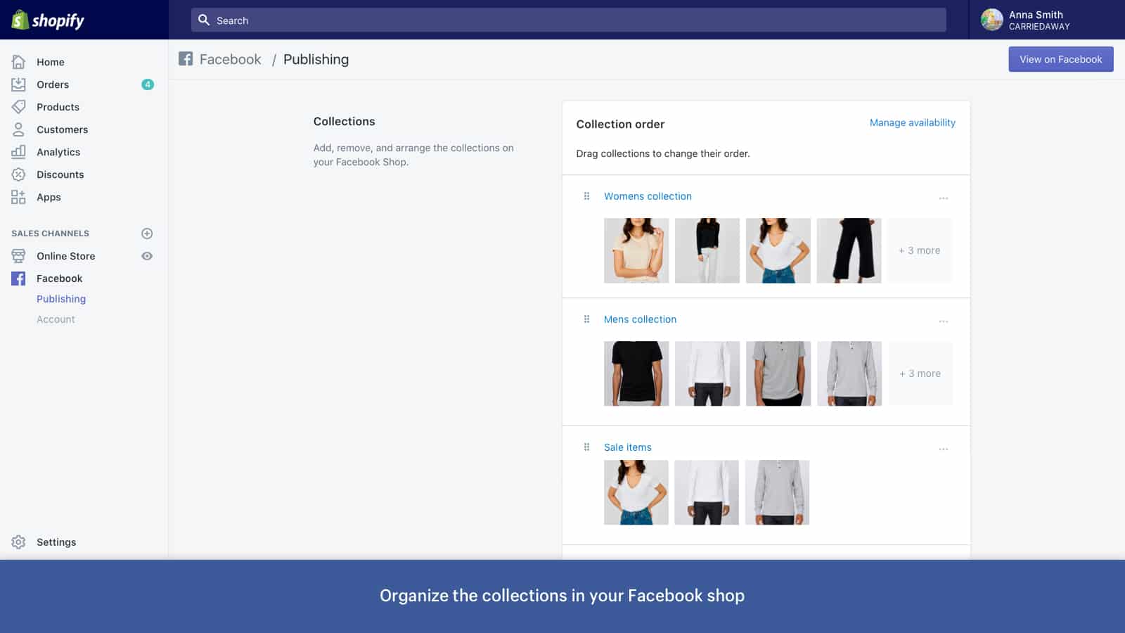 Shopify产品集合页面。