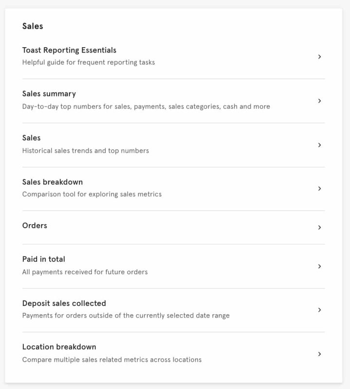 吐司报告仪表板。