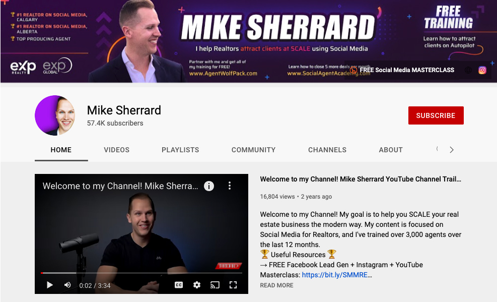 Mike Sherrard的Youtube频道。