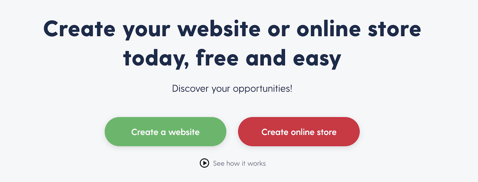 Mozello创建网站和在线商店按钮。