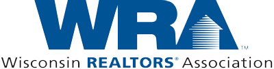 威斯康星州房地产经纪人协会的标志，链接到威斯康星州房地产经纪人协会。