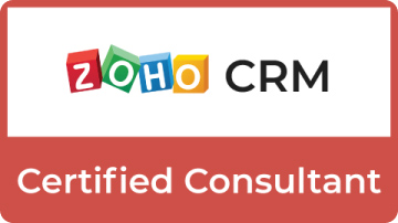Zoho CRM认证顾问标志。