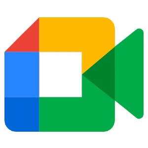 在新选项卡中链接到谷歌会议主页的谷歌会议标志。