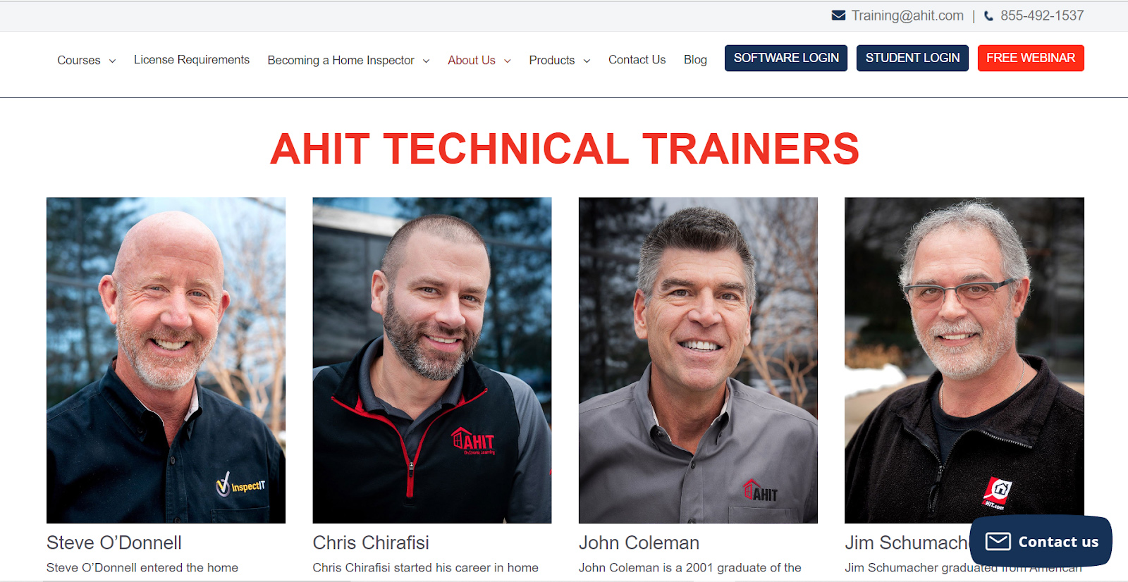 AHIT技术培训师名单。