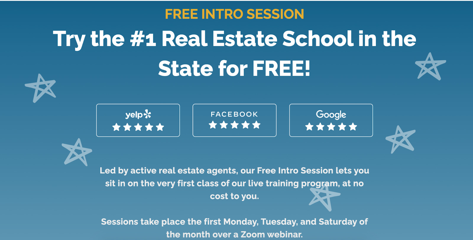 加州房地产培训免费入门课程样本。
