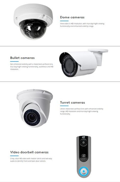 ADT提供几种相机类型。