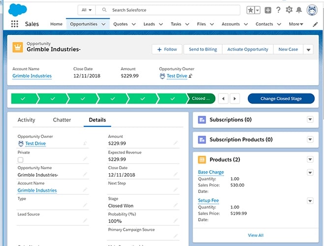 Salesforce引领记录机会。