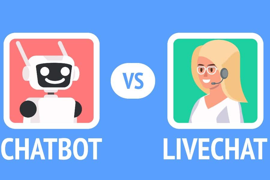Comparison of Chatbot and Livechat.