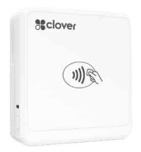 Clover GO NFC阅读器，链接到Clover主页的新选项卡。