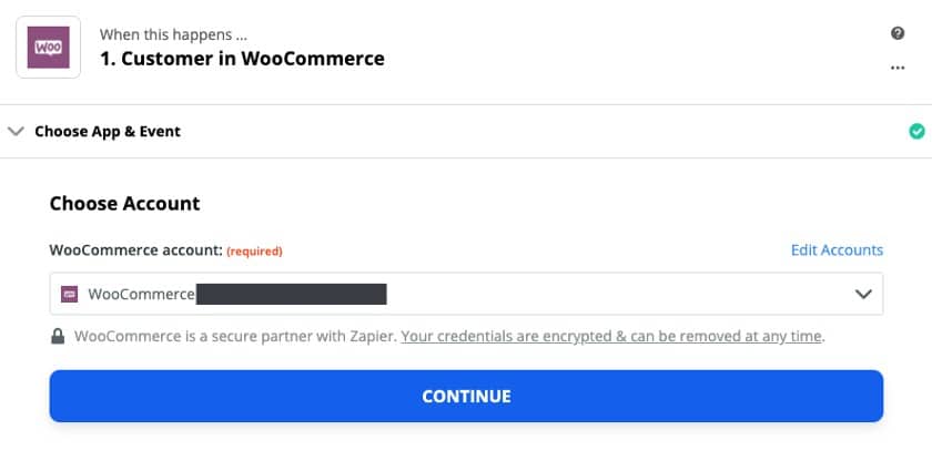 Zappier和WooCommerce正在连接。