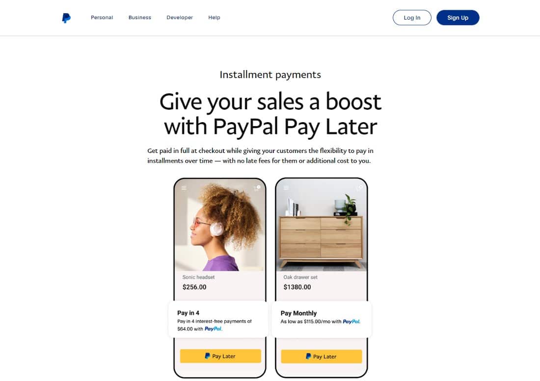 PayPal第二季度收益。