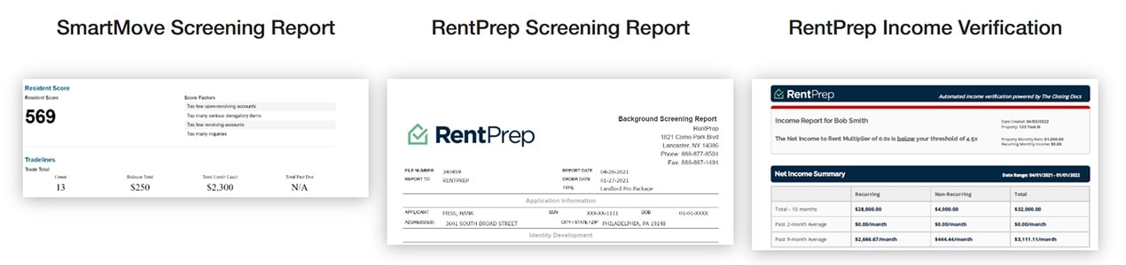 RentPrep租户筛选报告样本。
