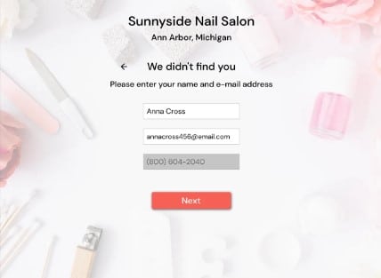 DaySmart沙龙亭收集客户联系信息，为未来的营销活动做准备。