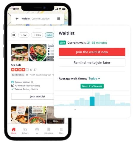 Yelp Kiosk将自动报出预计的等待时间，并在顾客的餐桌准备好时发短信给他们。