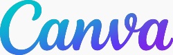 Canva标志，在新选项卡中链接到Canva主页