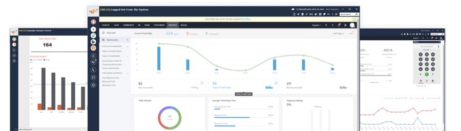 Multiple graphics showing ChaseData reports.