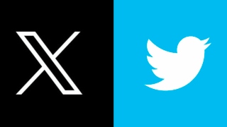 The Twitter (X) logo.