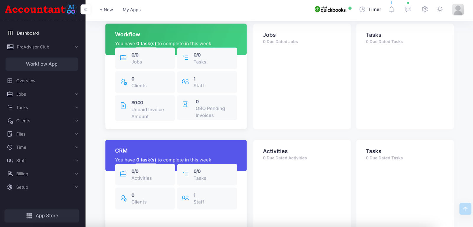 Image showing the Workflow Advisor 8 dashboard.