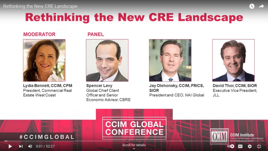 A screenshot of course instructors for a commercial real estate course.