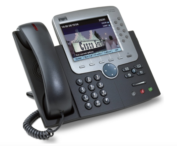 Cisco 7970G with a colored and touch screen interface.