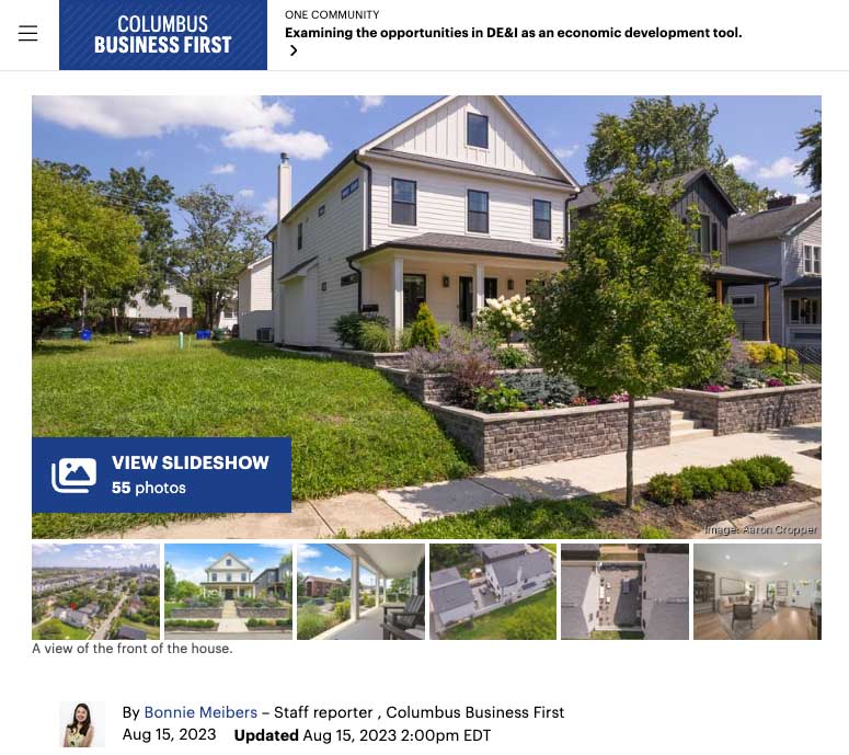 Columbus news article about a real estate listing.