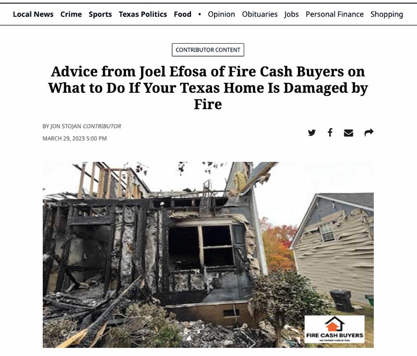 Newspaper article about a real estate business.