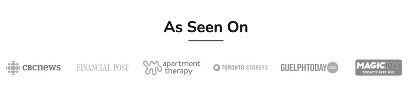 Real estate agent website with section titled 
