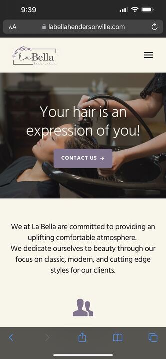Website displayed on a mobile device