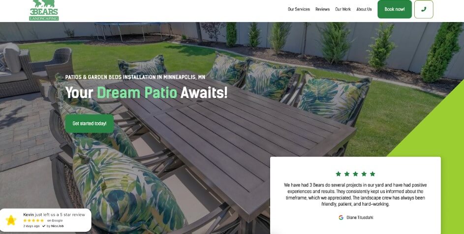 3Bears Landscaping optimized for local search