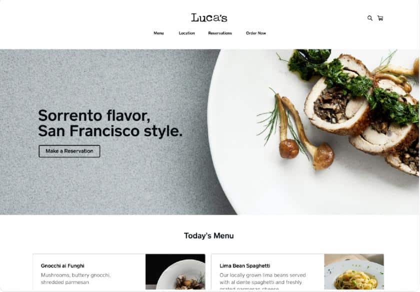 Screenshot of Free Square Website Template Example